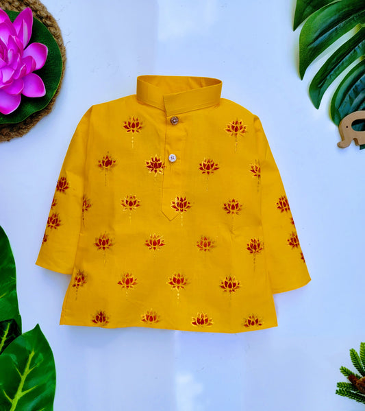 babyNjungle -Infant-Toddler-100% cotton Hand Printed ethnic Wear dhoti kurta set for Boys