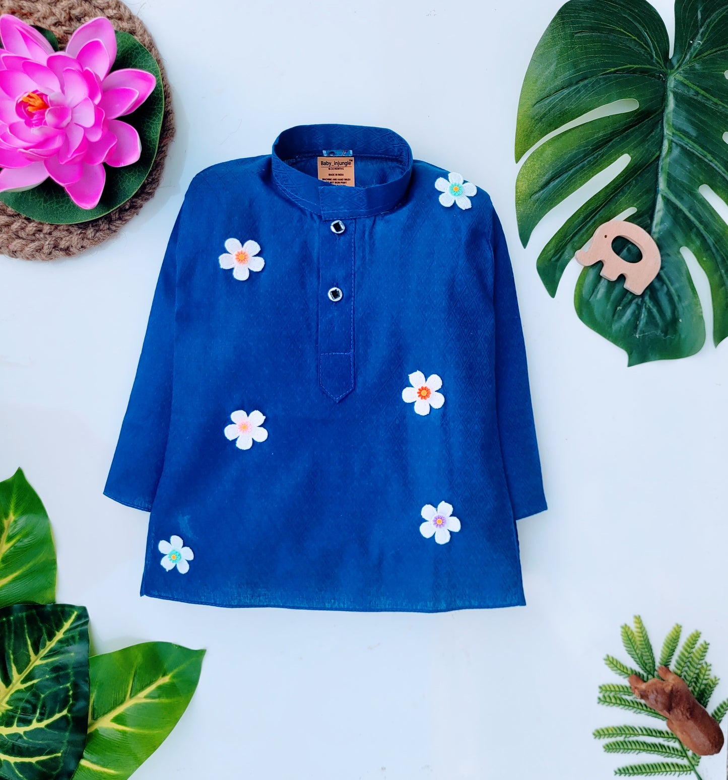Babynjungle kids - Infant Ethnic wear 100% Cotton Kurta set for Boys