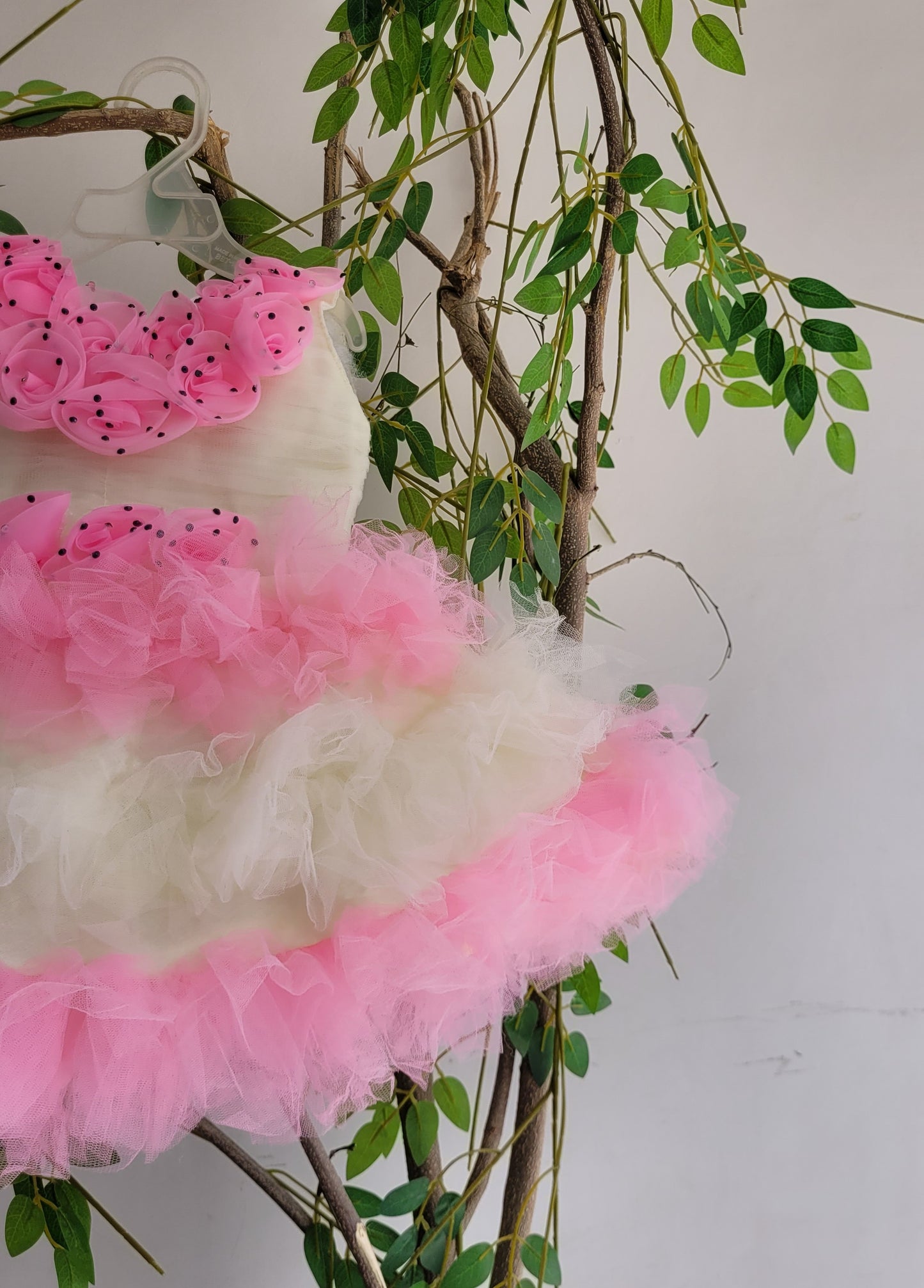 babyNjungle Partywear frills Multicolour Net frock for girls