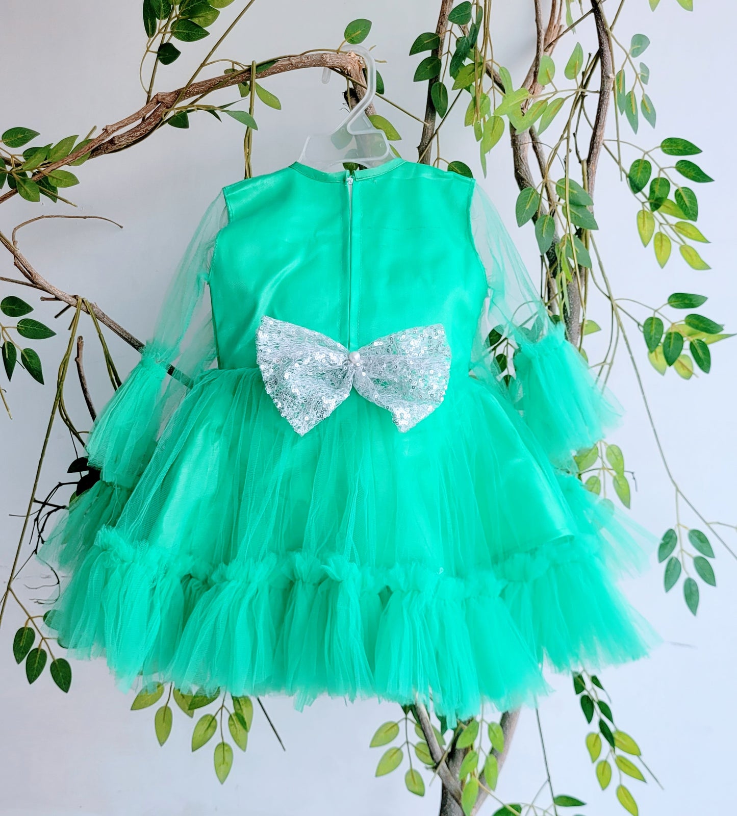 Babynjungle Kids Butterfly Embellished Frills Frock