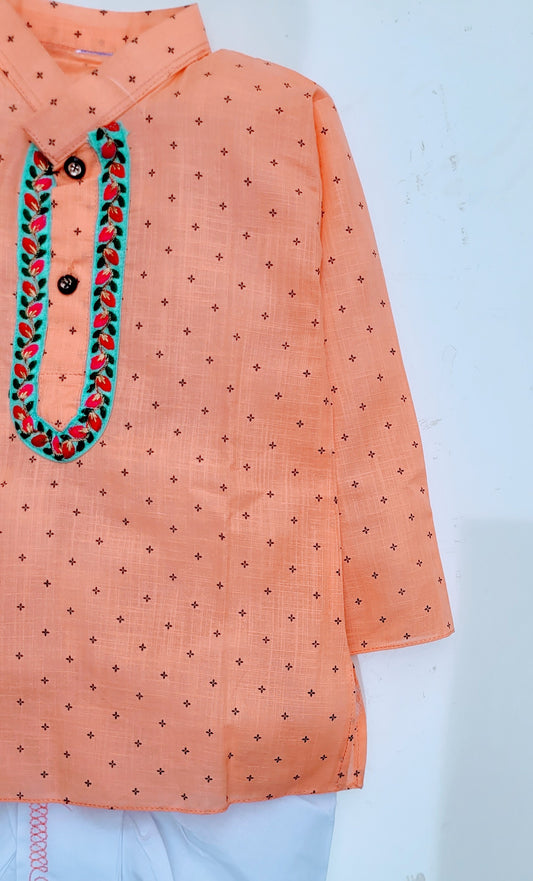 Babynjungle kids Cotton Printed Dhoti kurta set for boys