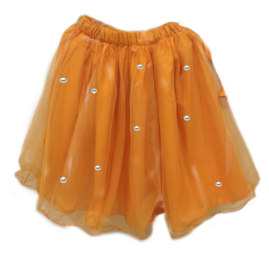 Babynjungle Ethnic Partywear 100% Cotton orange Lehengha Top set for girls
