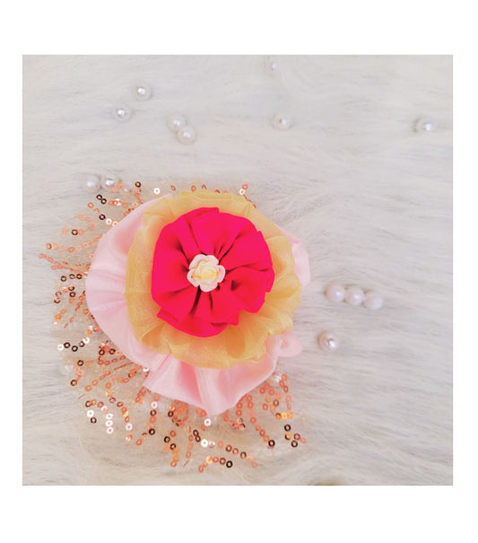 Babynjungle Girls Hair Accessories pink sparkle Net hair Clip