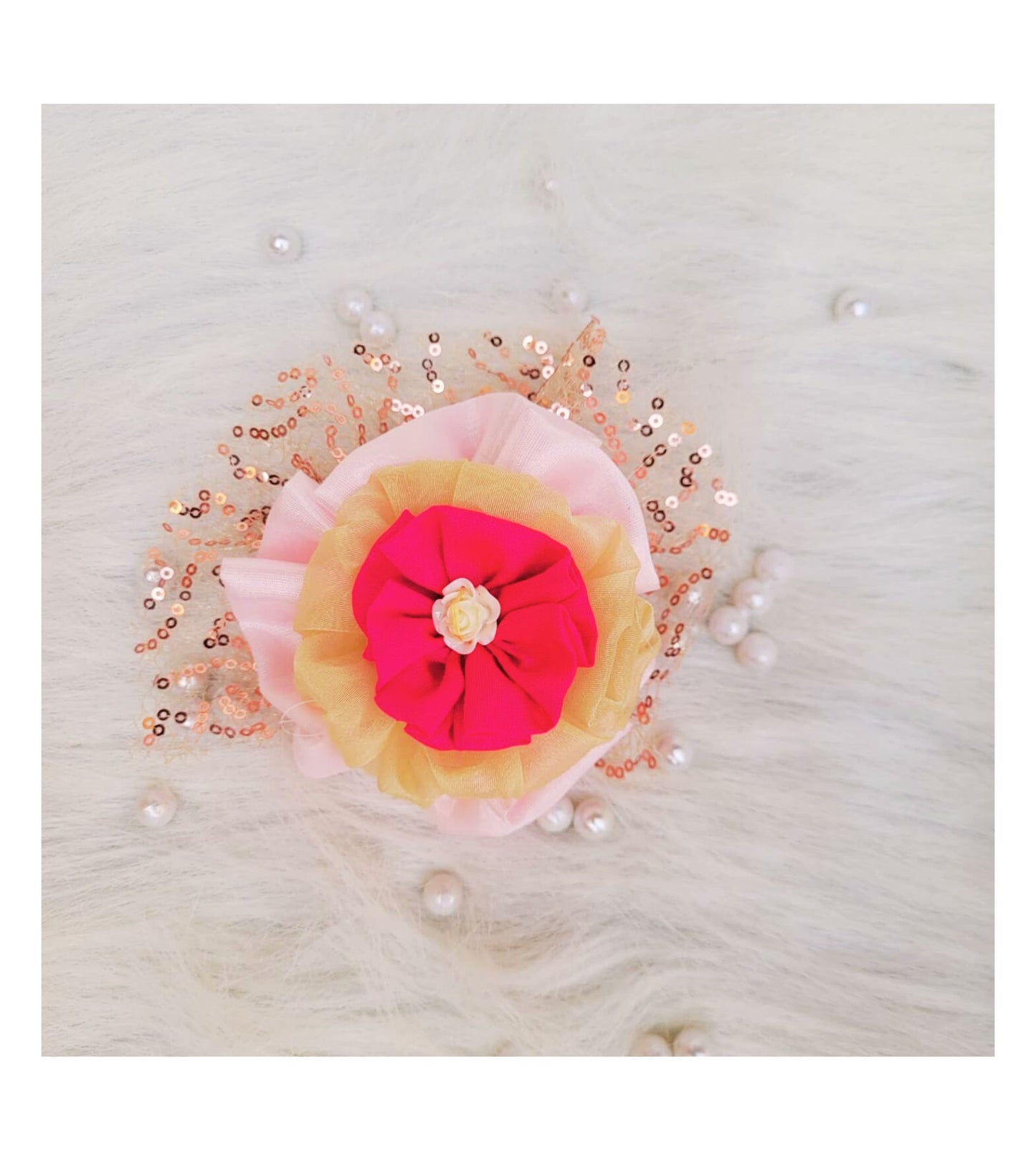 Babynjungle Girls Hair Accessories pink sparkle Net hair Clip