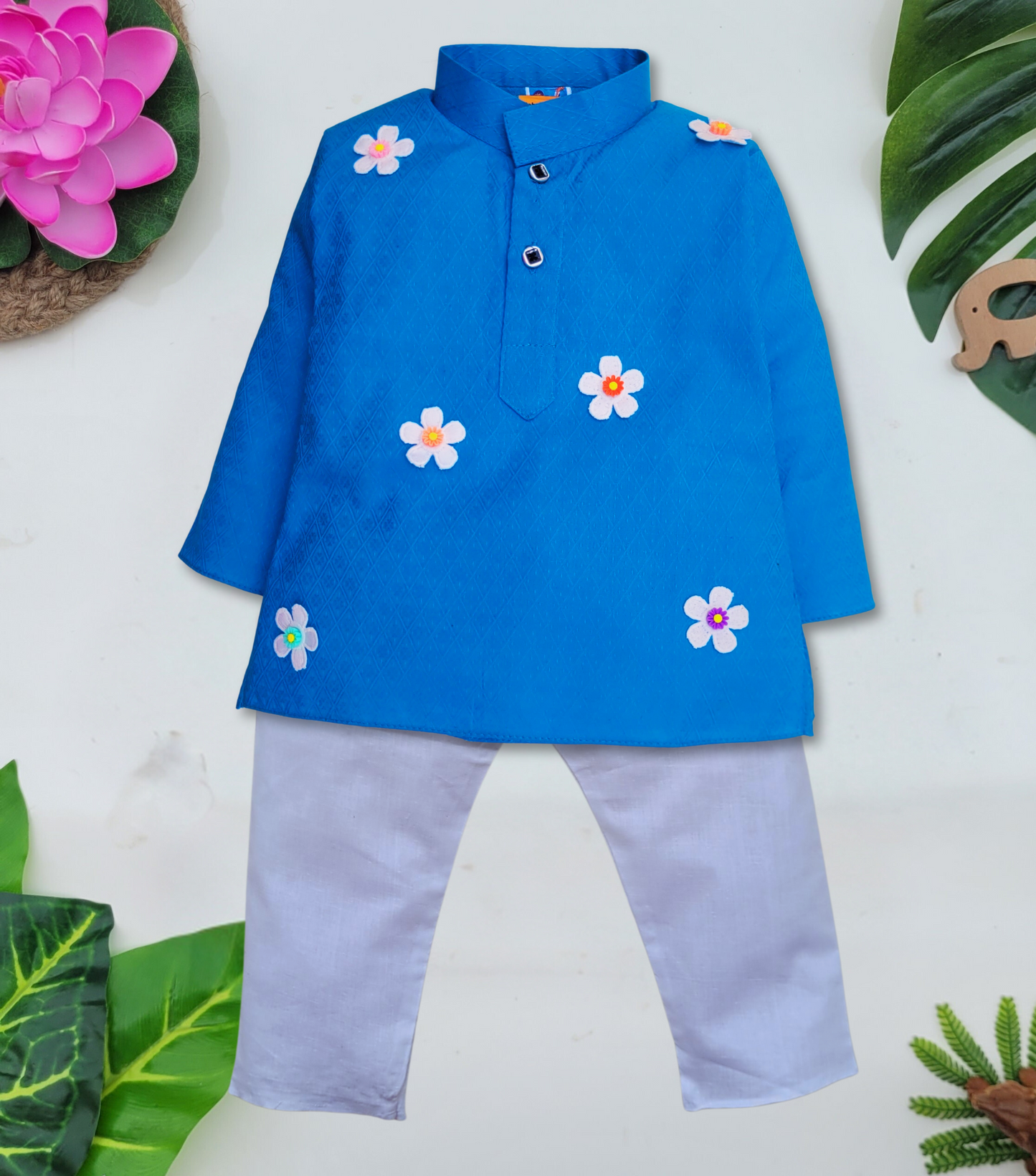 Babynjungle kids - Infant Ethnic wear 100% Cotton Kurta set for Boys
