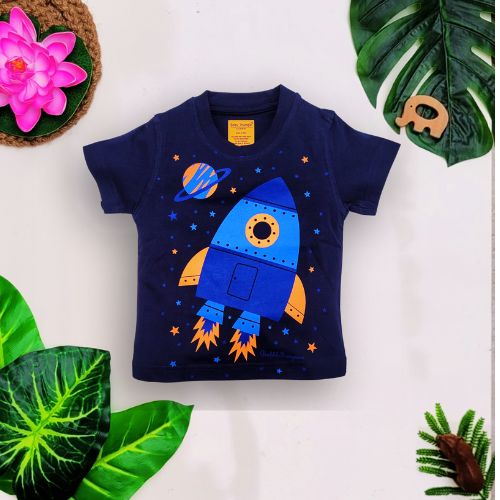 Babynjungle Multicolour Pack of 5 Kids 100% Cotton Tshirt for Boys