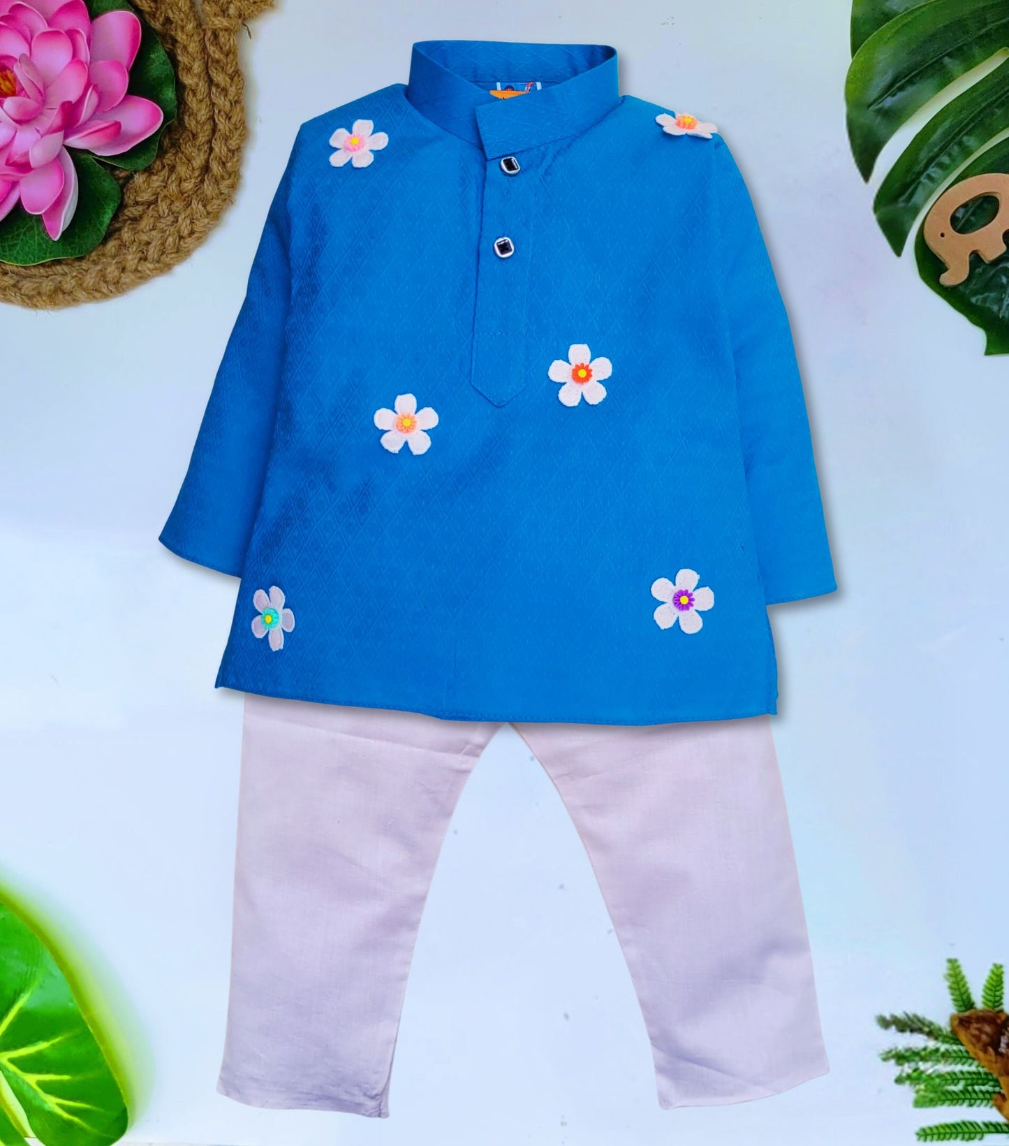 Babynjungle kids - Infant Ethnic wear 100% Cotton Kurta set for Boys