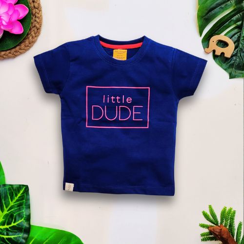 Babynjungle-infants Cotton printed Blue Tshirt for Boys