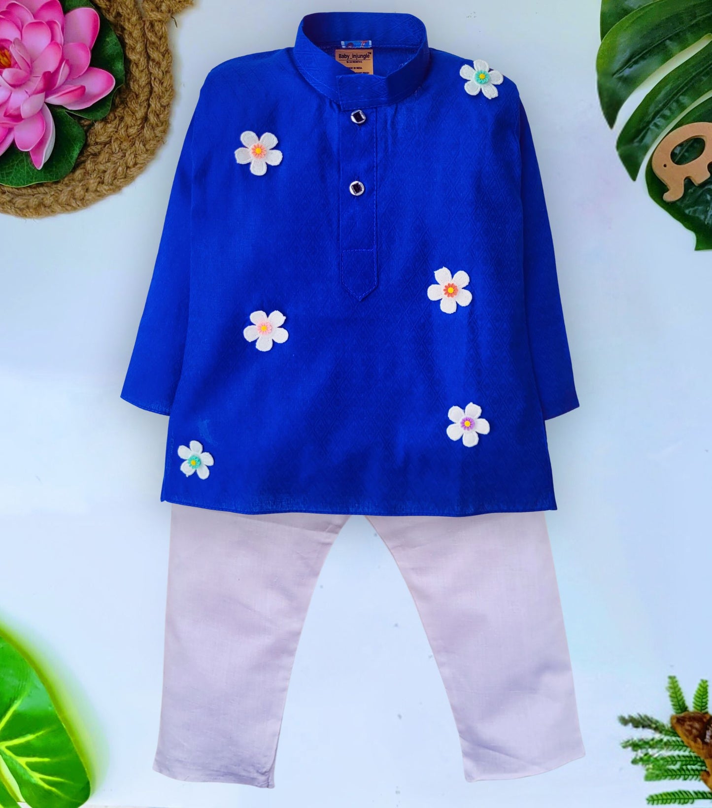 Babynjungle kids - Infant Ethnic wear 100% Cotton Kurta set for Boys