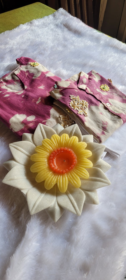 Tie and dye Cotton Ethnic kurta Set