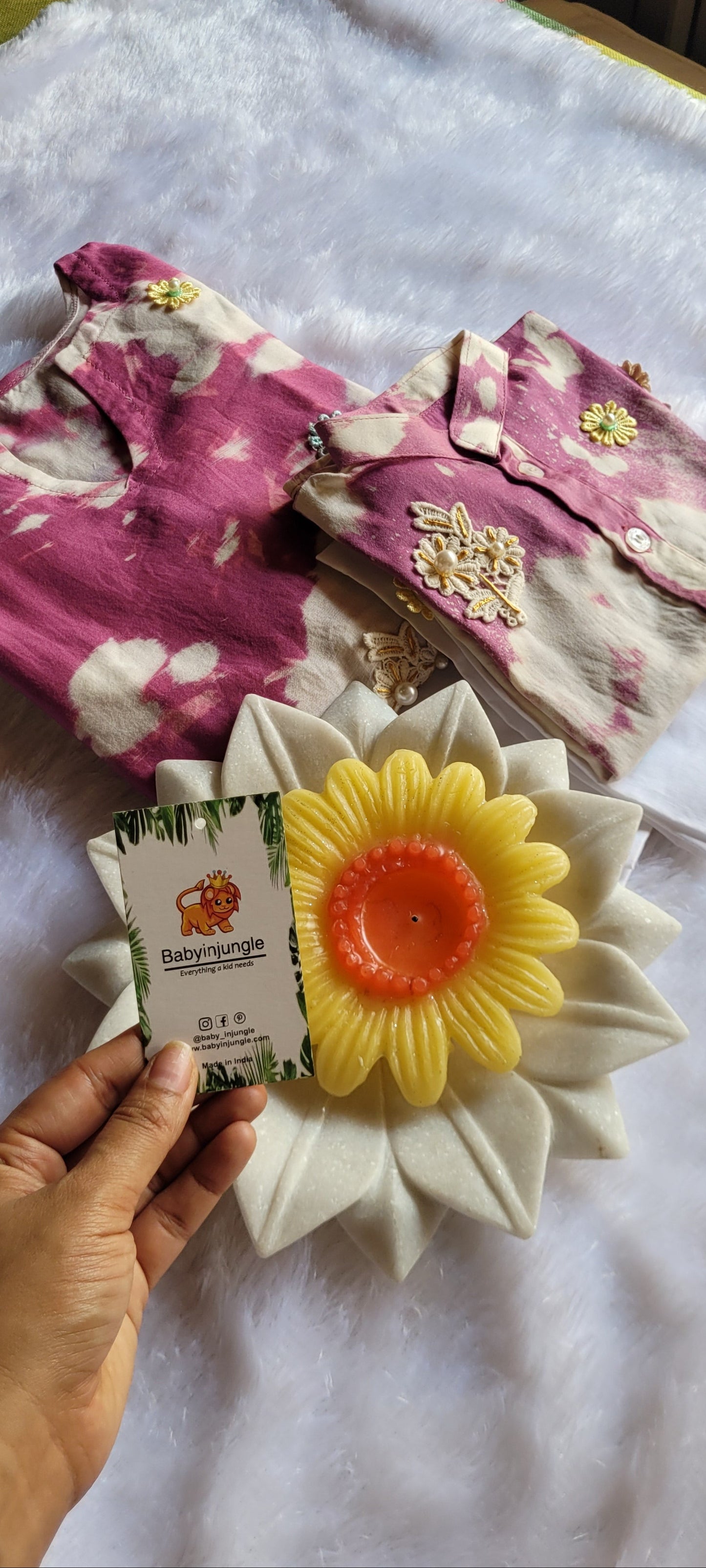 Tie and dye Cotton Ethnic kurta Set