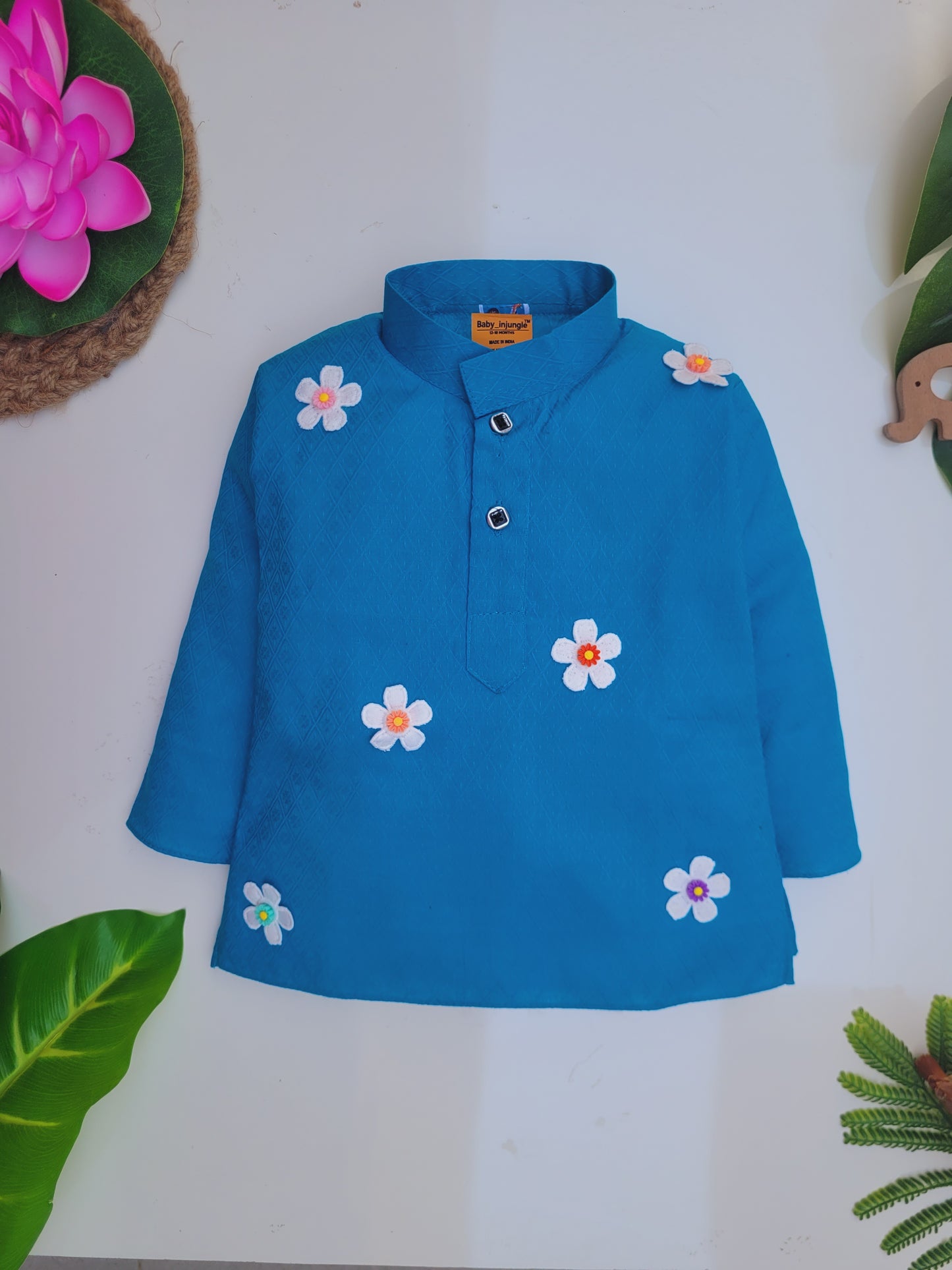 Babynjungle kids - Infant Ethnic wear 100% Cotton Kurta set for Boys