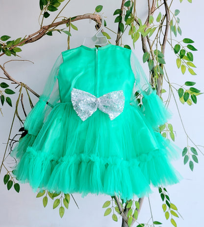 Babynjungle Kids Butterfly Embellished  Frills Frock