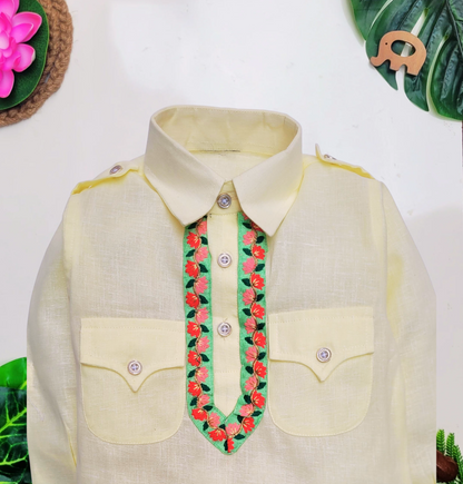 Babynjungle 100% Cotton Kids Ethnic Wear Pathani kurta set for Boys