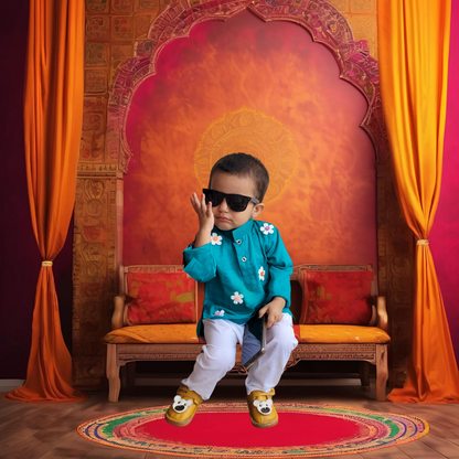 Babynjungle kids - Infant Ethnic wear 100% Cotton Kurta set for Boys
