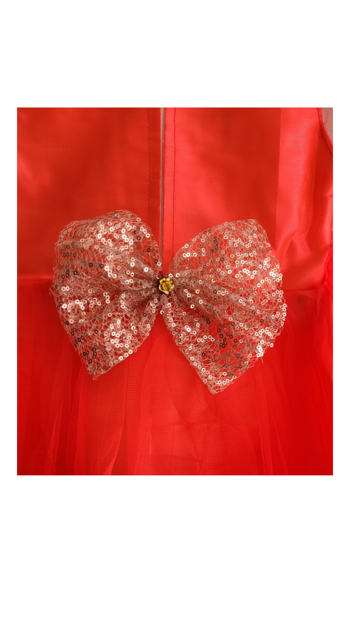 Babynjungle kids Frills Red net frock for Girls