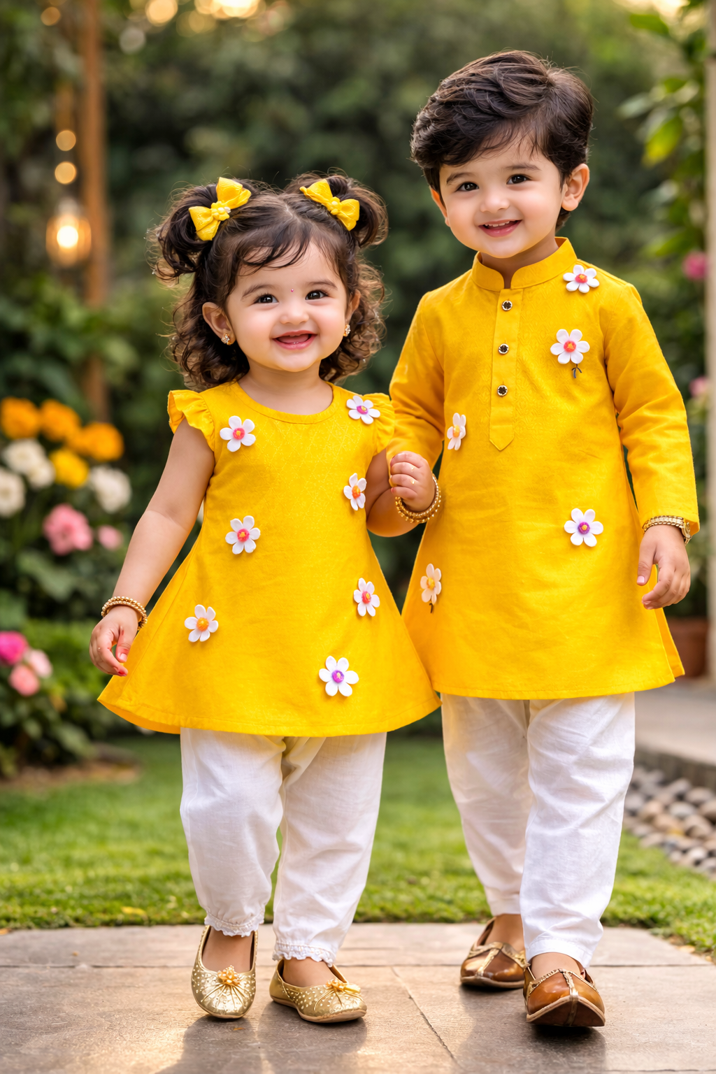 siblings set for summer cotton kurta set for brother and sister