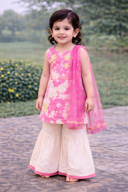 Happyjunglee Sibling Matching Rakhi Outfit – Tie and Dye Cotton Festive Kurta Set for Kids