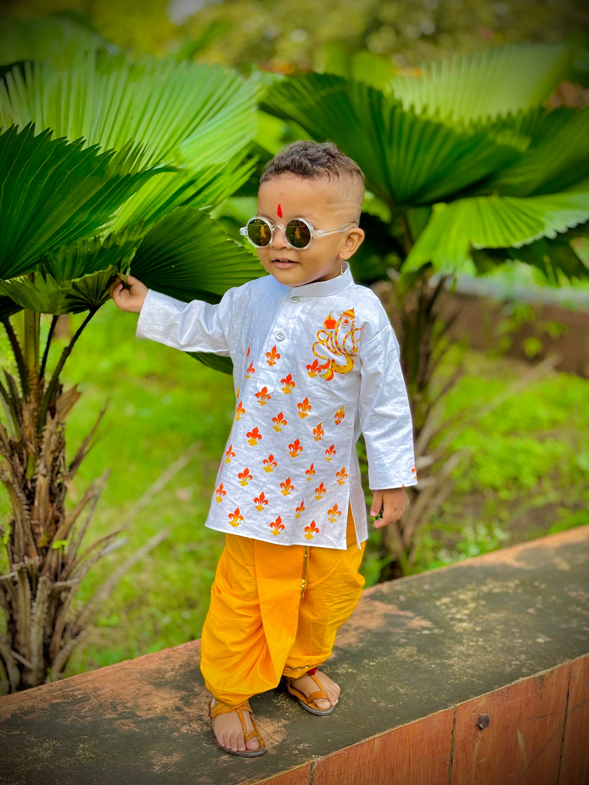 Baby Kurta with Dothi Set for  Ganesh Chaturthi.