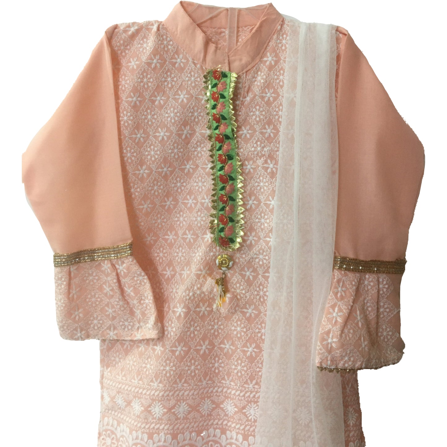 Babynjungle 100% Cotton Ethnic Partywear Sharara kurta Set for girls