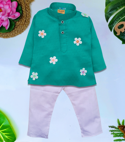 Babynjungle kids - Infant Ethnic wear 100% Cotton Kurta set for Boys