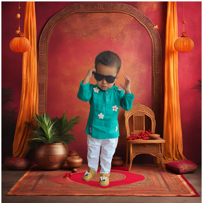 Babynjungle kids - Infant Ethnic wear 100% Cotton Kurta set for Boys