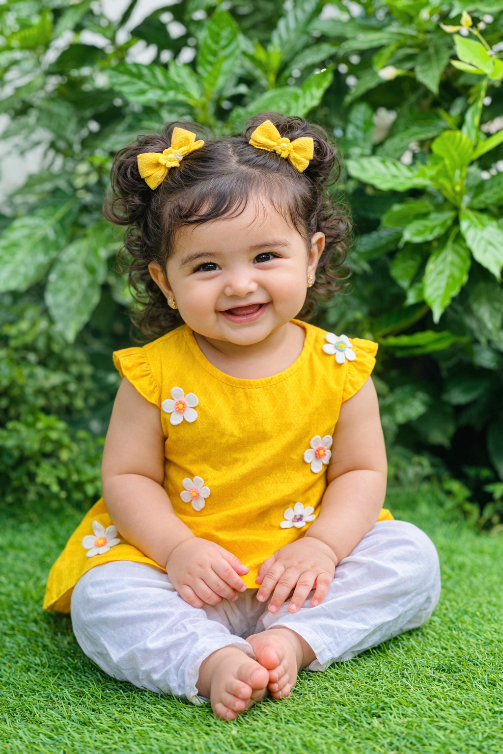 yellow Summer Cotton Kurta set 0-15 years available 